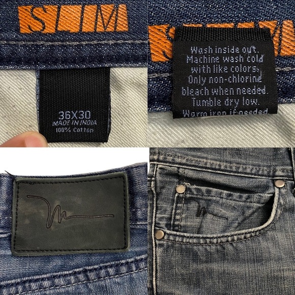 Marc Anthony Slim Jeans Straight Leg Pockets Relaxed Fit Casual High Rise 36 - Picture 3 of 16